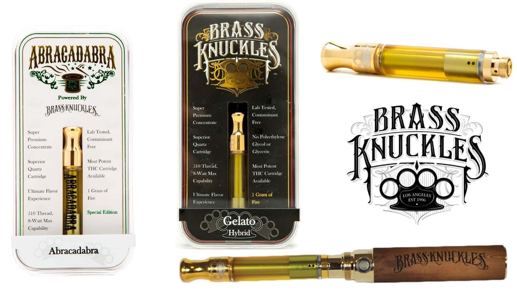 Brass Knuckles 900mAh Vape Pen for 510 Connected Cartridges