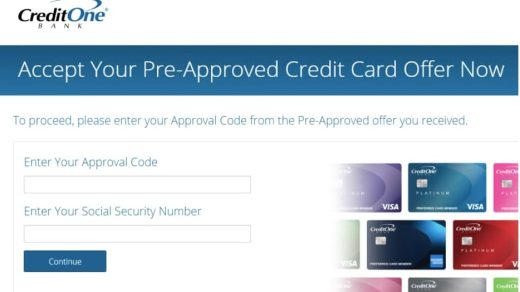 Accept.CreditOneBank.com Approval Code