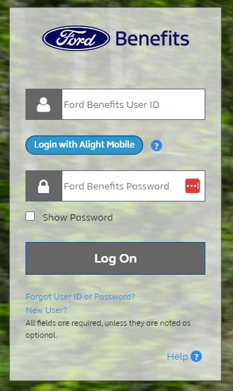 MyFordBenefits Login